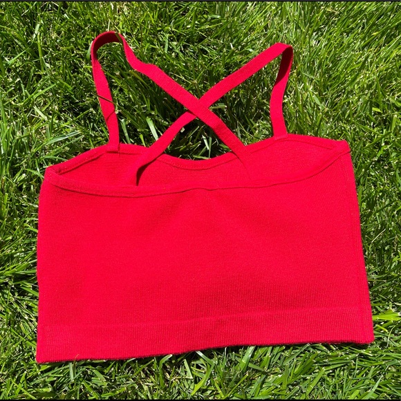Forever 21 cross back crop top in red - Picture 2 of 3
